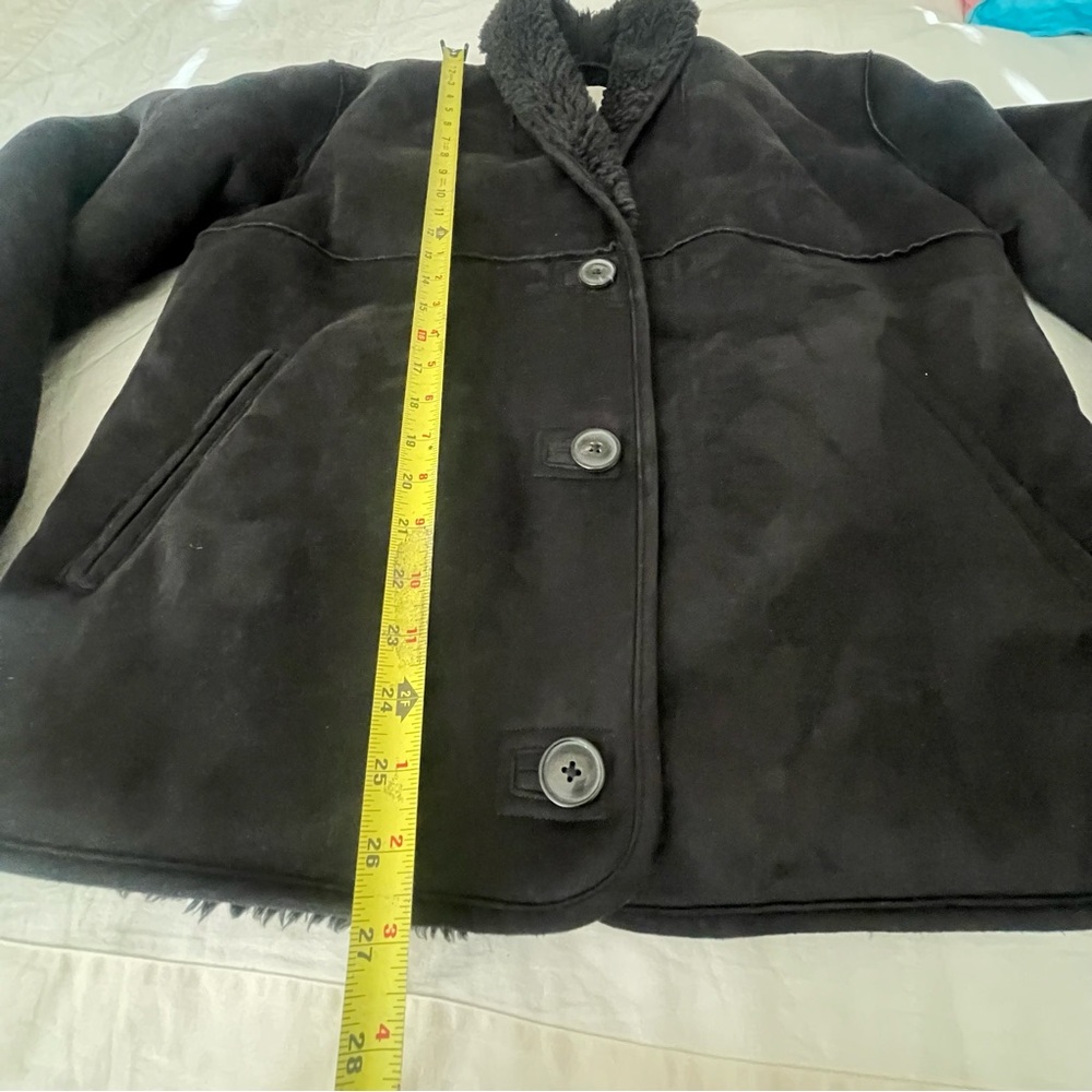 ARITZIA Wilfred Free Deanna Stallion Sherpa Jacket Button-Up Coat Black Sz S - Picture 13 of 15